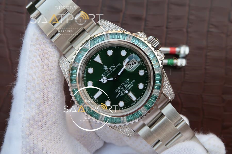 Rolex Submariner Hulk Baget Taşlı ETA