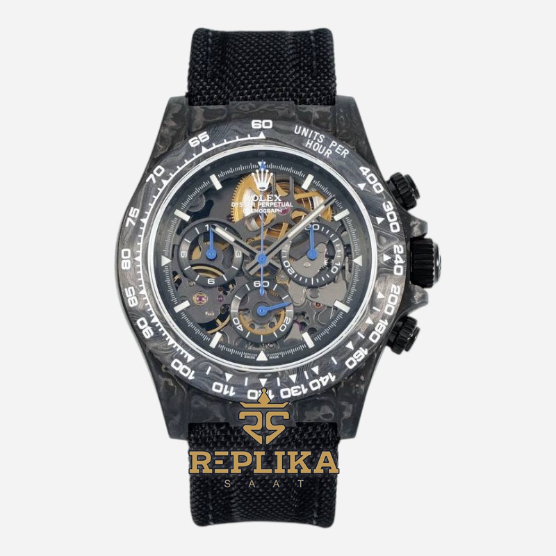 Rolex Daytona Montoya Carbon Fiber 40mm DiW Skeleton Dial Blue 4130 ETA