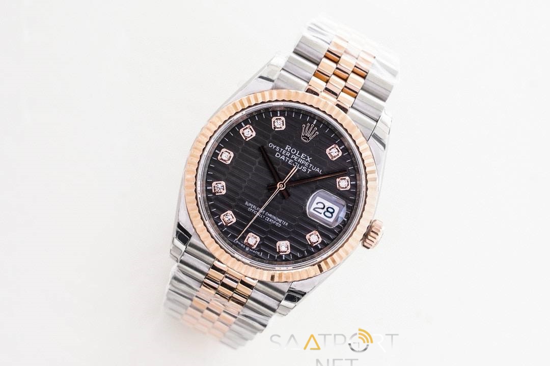 Rolex Datejust 36mm Black Pearl Super Clone Eta