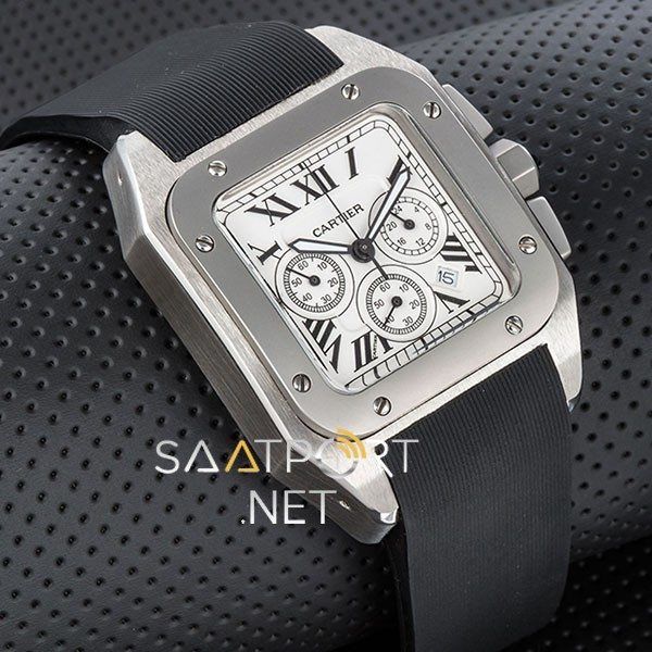 Cartier Santos Siyah Chronograph