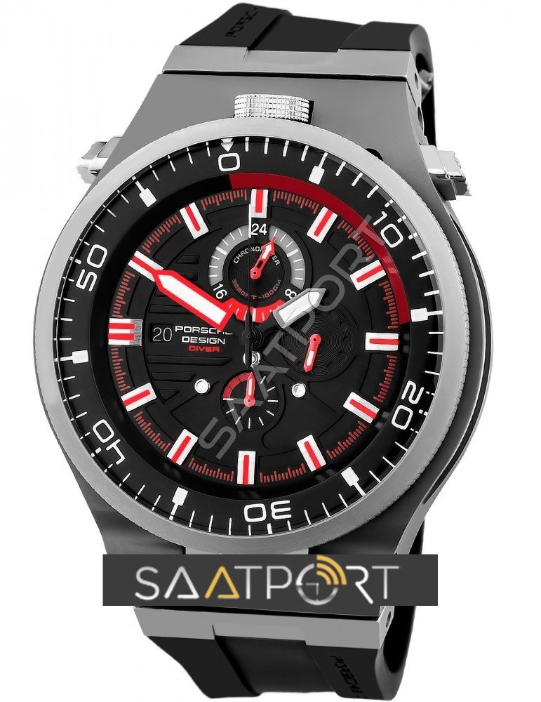 Porsche Design Chronograph Black Red Dial P'6780