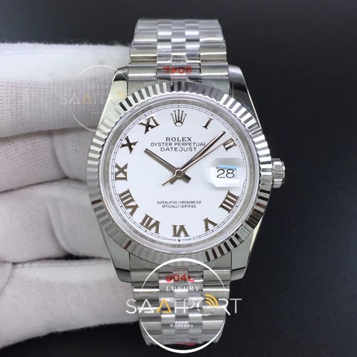 Rolex DateJust 36 mm GMF 1-1 Best Edition 904L Steel White Dial  2826