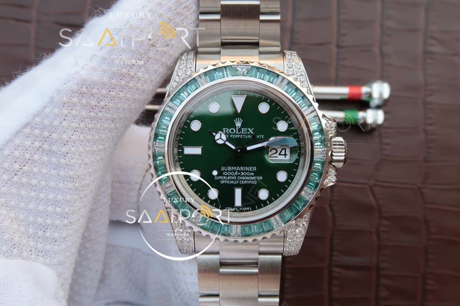 Rolex Submariner Hulk Baget Taşlı ETA