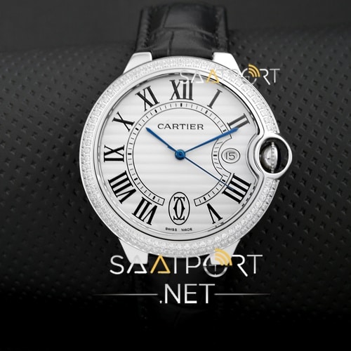 Cartier Ballon Blue De Diamonds Deri Kordon