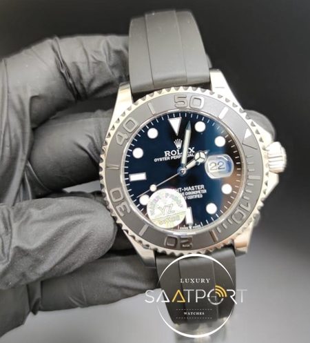 Rolex Saat Yacht Master Otomatik Mekanizma Siyah Kadran Siyah Bezel