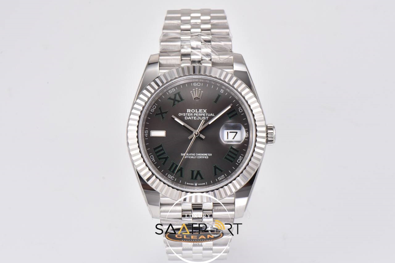 Rolex Datejust Clean Factory Roma Rakamlı Gri Kadran 3235 Super Clone ETA