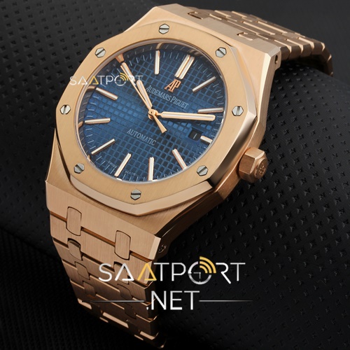 Audemars Piguet Rose Kasa otomatik saat mavi kadran