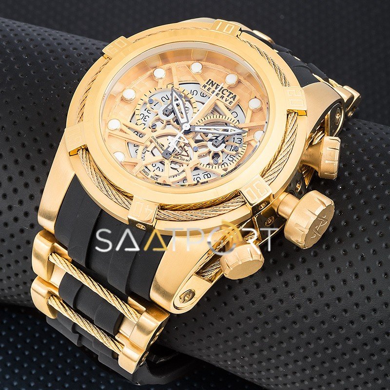 İnvicta Bolt Zeus Siyah Chronograph Gold