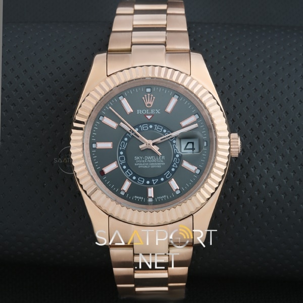 Rolex Sky Dweller 326938 Dark Rhodium Dial 42mm Rose Gold