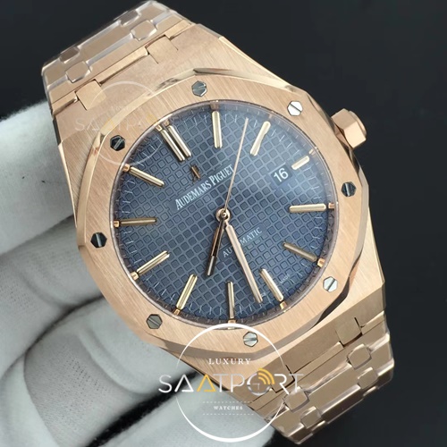 Royal Oak 41mm 15400 RG BF 1-1 Best Edition Blue Textured Dial 3120 V4