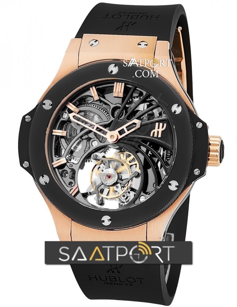 Hublot Big Bang Skeleton Tourbillon Rose Gold SWISS Real Tourbillon