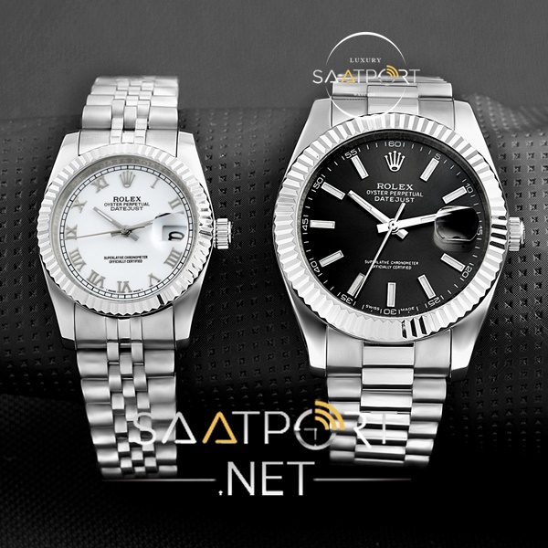 Rolex bayan saatleri date just beyaz ve Gri kadran