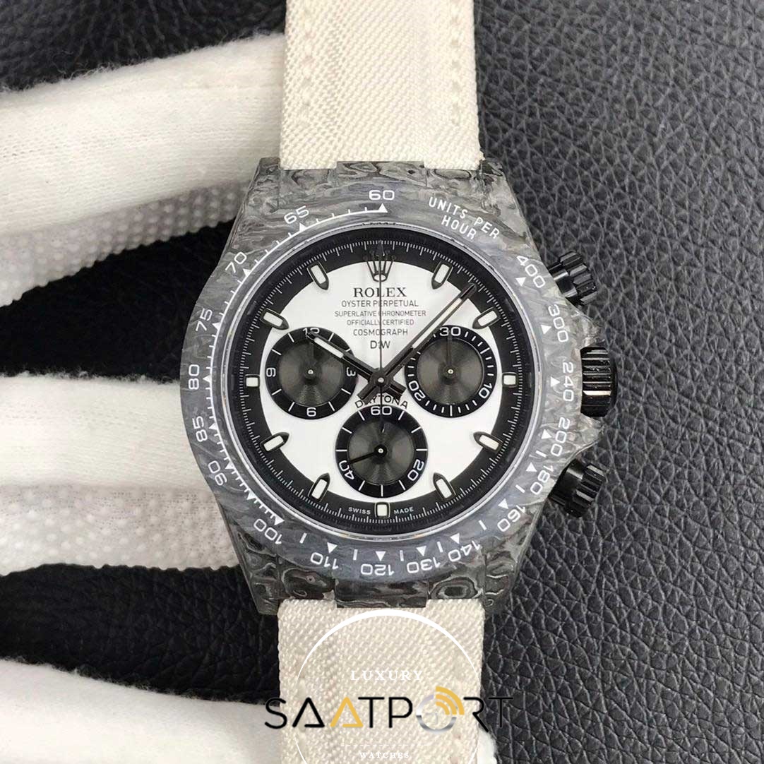 Rolex Daytona Karbon diw Kasa 4130 Eta Saat