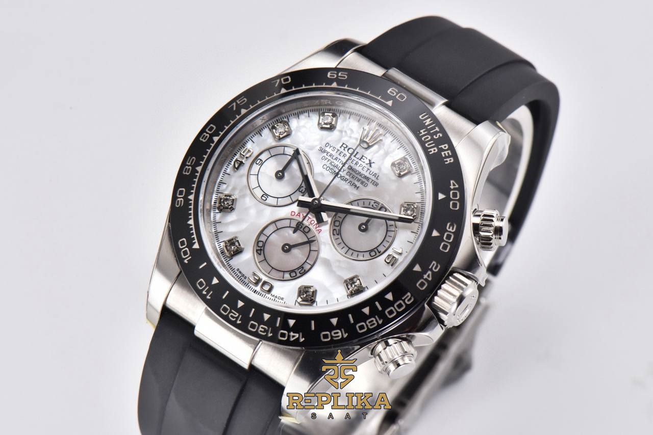 Rolex Daytona 116519 Taşlı Sedef Kadran 904L Clean Factory 4130 Super Clone ETA