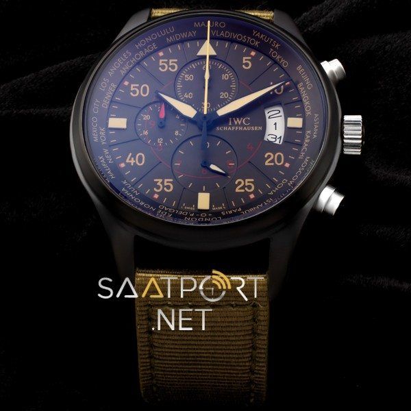 IWC Pilot Watch Worldtimer Yeşil Chronograph