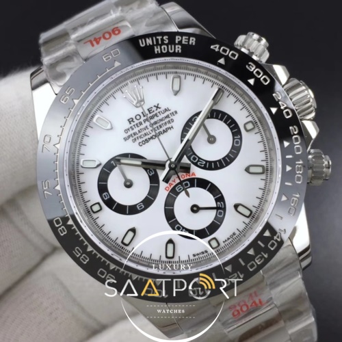 Daytona 116500 Noob 11 Best Edition 904L SS Case and Bracelet White Dial