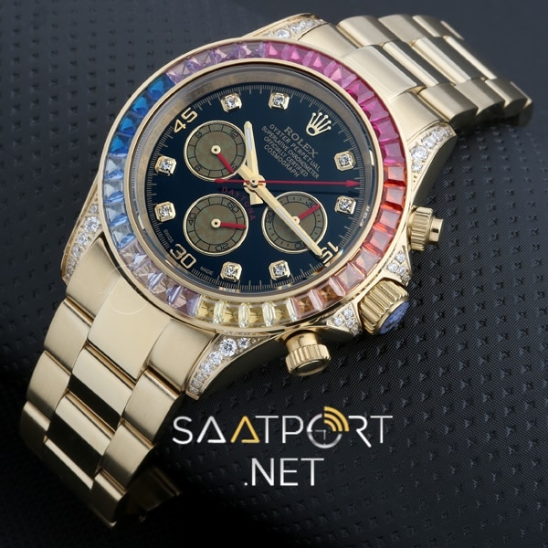 Rolex Daytona Cosmograph Rose Baget Taşlı Otomatik