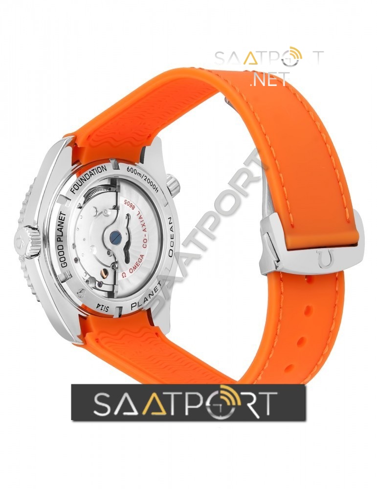 OMEGA Eta Saat Seamaster Planet Ocean Orange Silicone Rubber