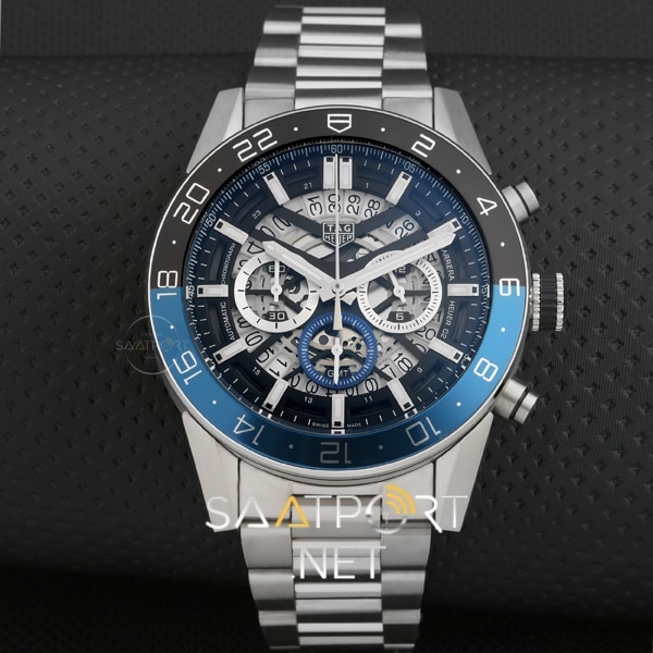 TAG Heuer Carrera Heuer Chronograph Mavi Bezel 43mm 