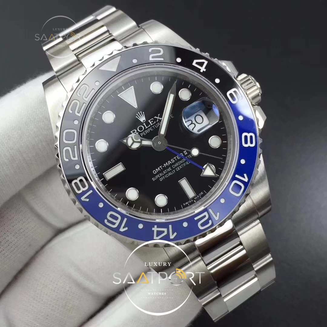 Rolex GMT Master II 116710 Real Ceramic 904L GMF Best Edition Black Dial on Bracelet 3186