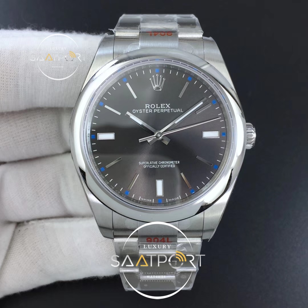 Rolex Oyster Perpetual 39mm 114300 GMF 1-1 Best Edition Gray Dial on SS Bracelet SA3132