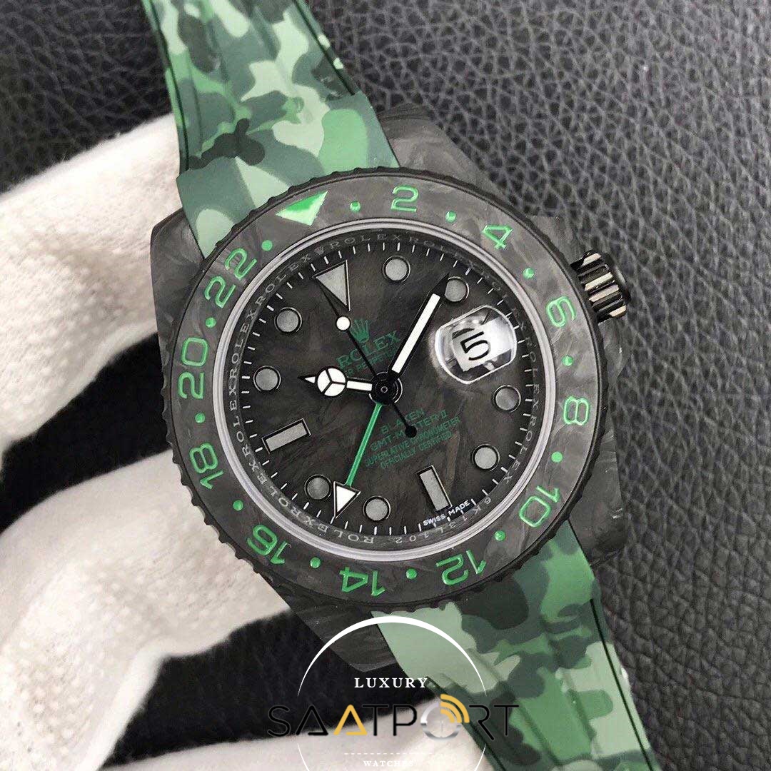 Rolex GMT Master 2 Carbon Kasa 3285 Swiss Yeşil Eta Mekanizma