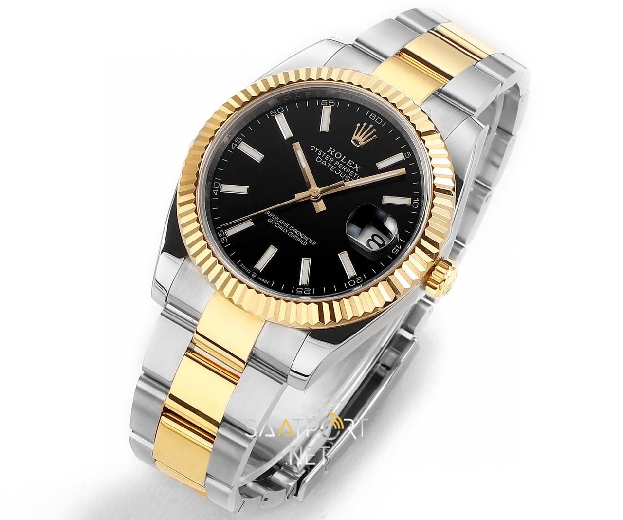 Rolex Datejust 41mm 126333 Two Tone Black Dial Super Clone Eta