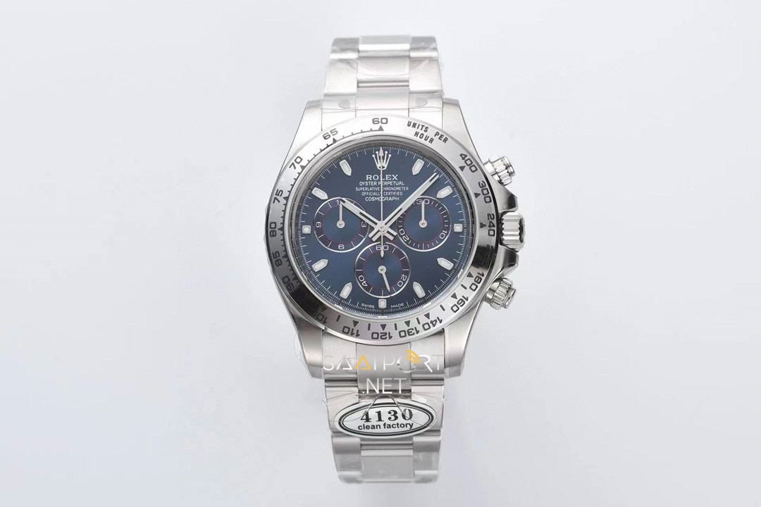 Rolex Daytona 116509 Blue 40 mm Clean 4130 Super Clone Eta