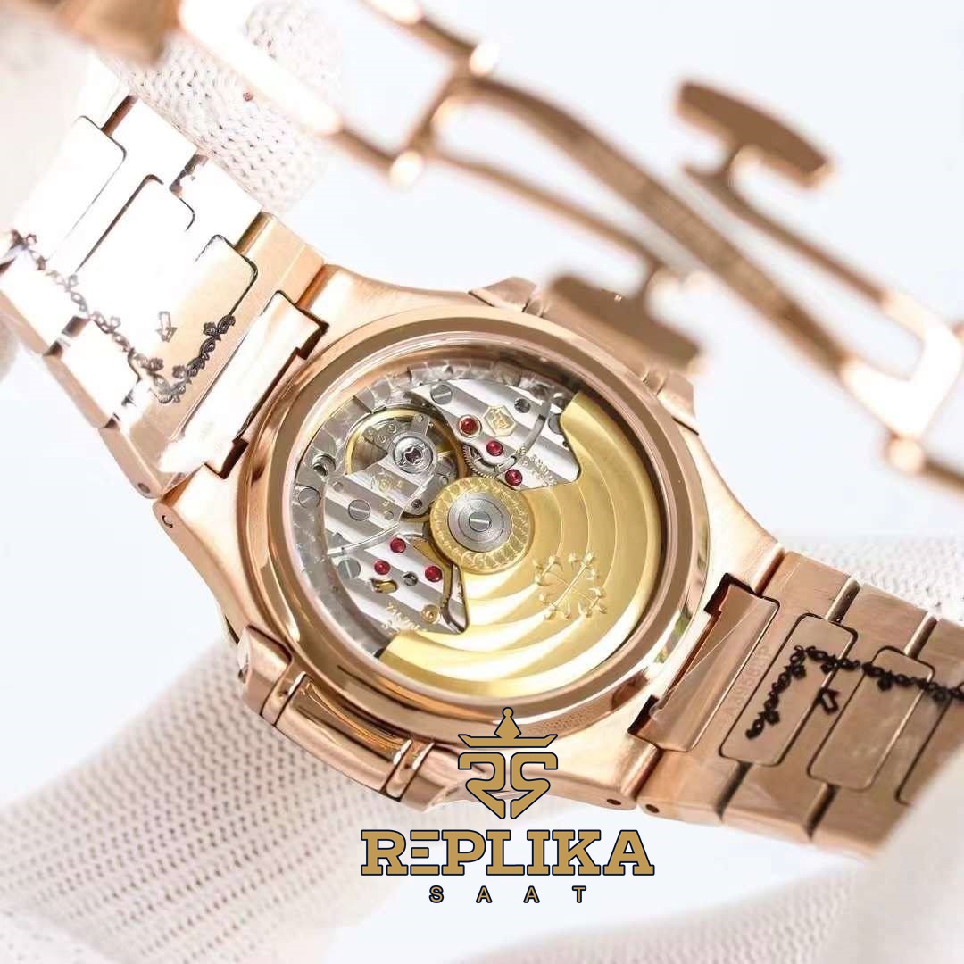 Patek Philippe Nautilus 7118 Ladies Rose Gold White Dial Super Clone ETA