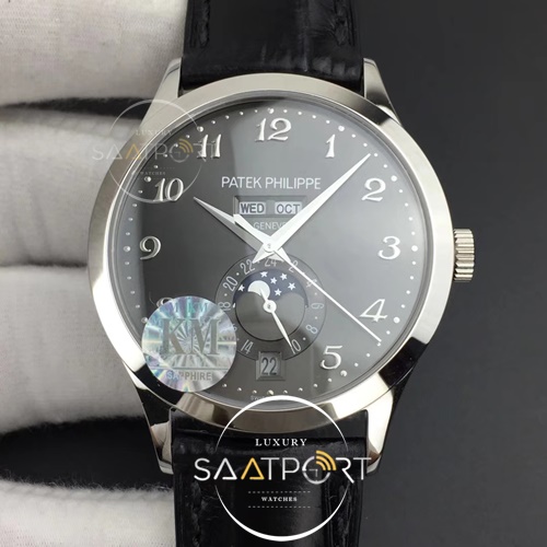 Patek Philippe Complications 5396G KMF Gray Dial on Black Leather Strap A324