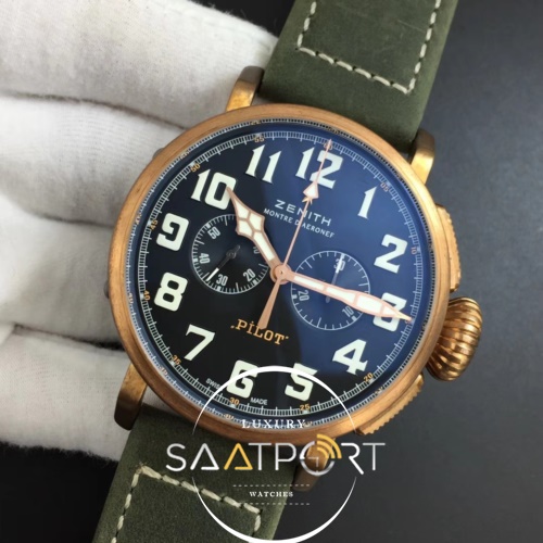 Zenith Pilot Type 20 Chronograph Extra SpecialReal Bronze Case Green Nubuk