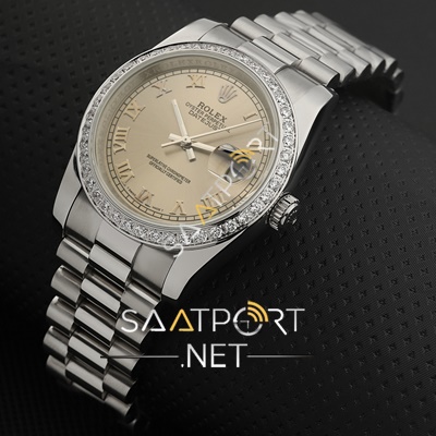 Rolex datejust taşlı bayan kol saati 36mm