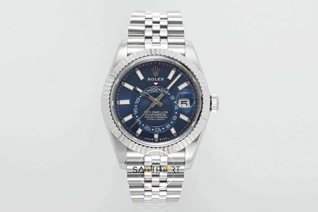 Rolex  Sky Dweller 42 mm Mavi Kadran Jübile  336934 Super Clone Eta