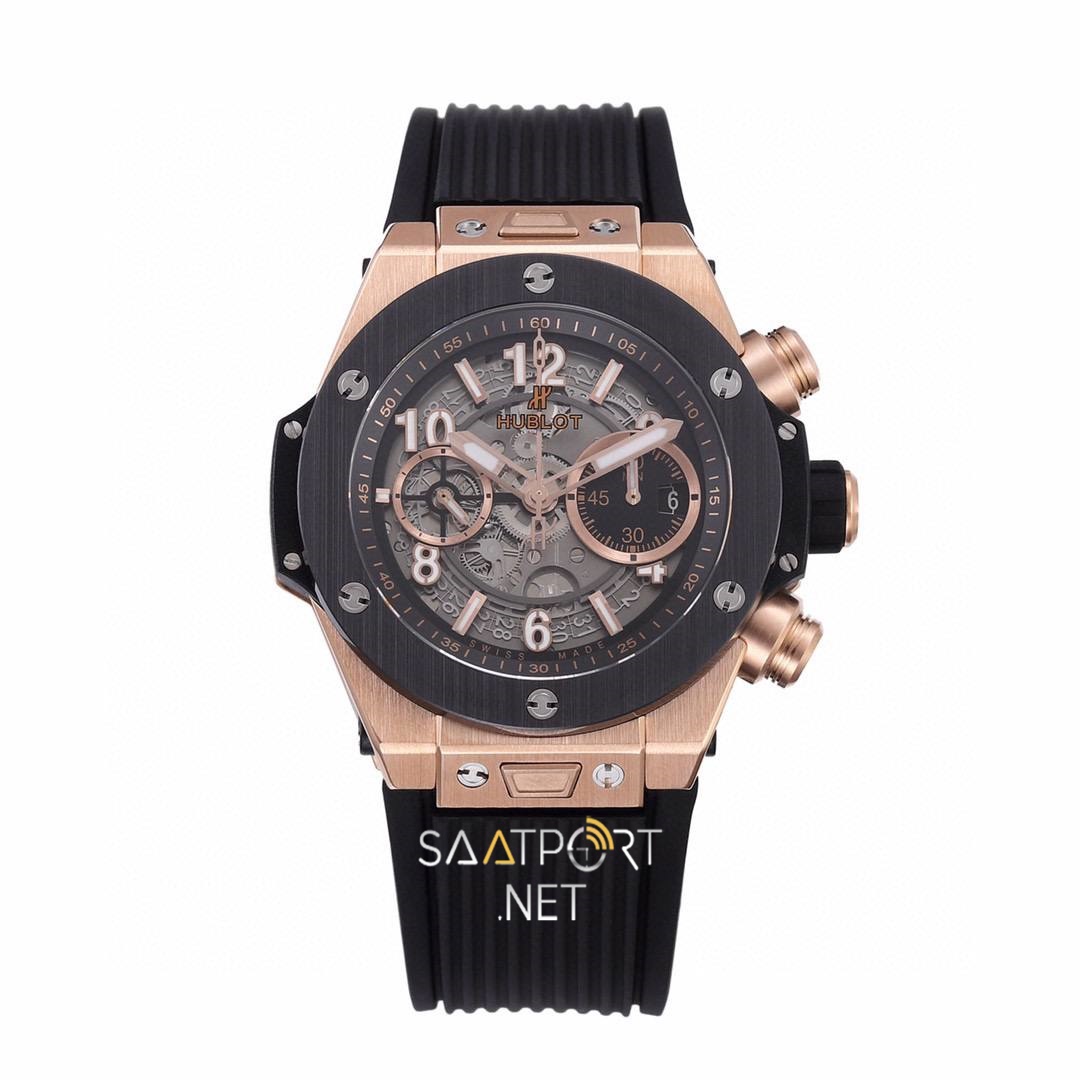 Hublot Big Bang Unico Rose Gold Seramik  İskelet Kadran Super Clone ETA