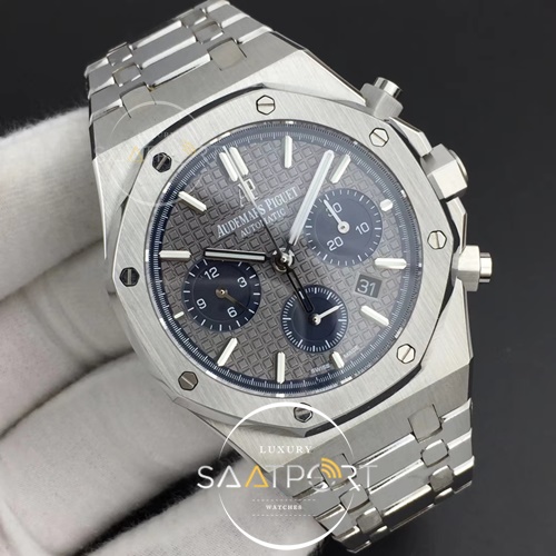 Royal Oak Chronograph SS BF Best Edition GrayBlue Dial on SS Bracelet A7750