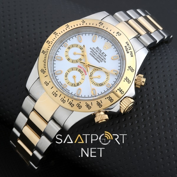 Rolex Daytona Cosmograph Two Tone Automatic White Dial