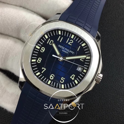 Aquanaut 5168G 42mm SS ZF 1-1 Best Edition Blue Dial on Blue Rubber Strap 324CS (Free box)