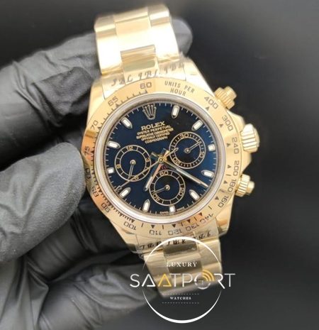 Rolex Saat Daytona Siyah Kadran Gold Çelik Kasa Otomatik Mekanizma