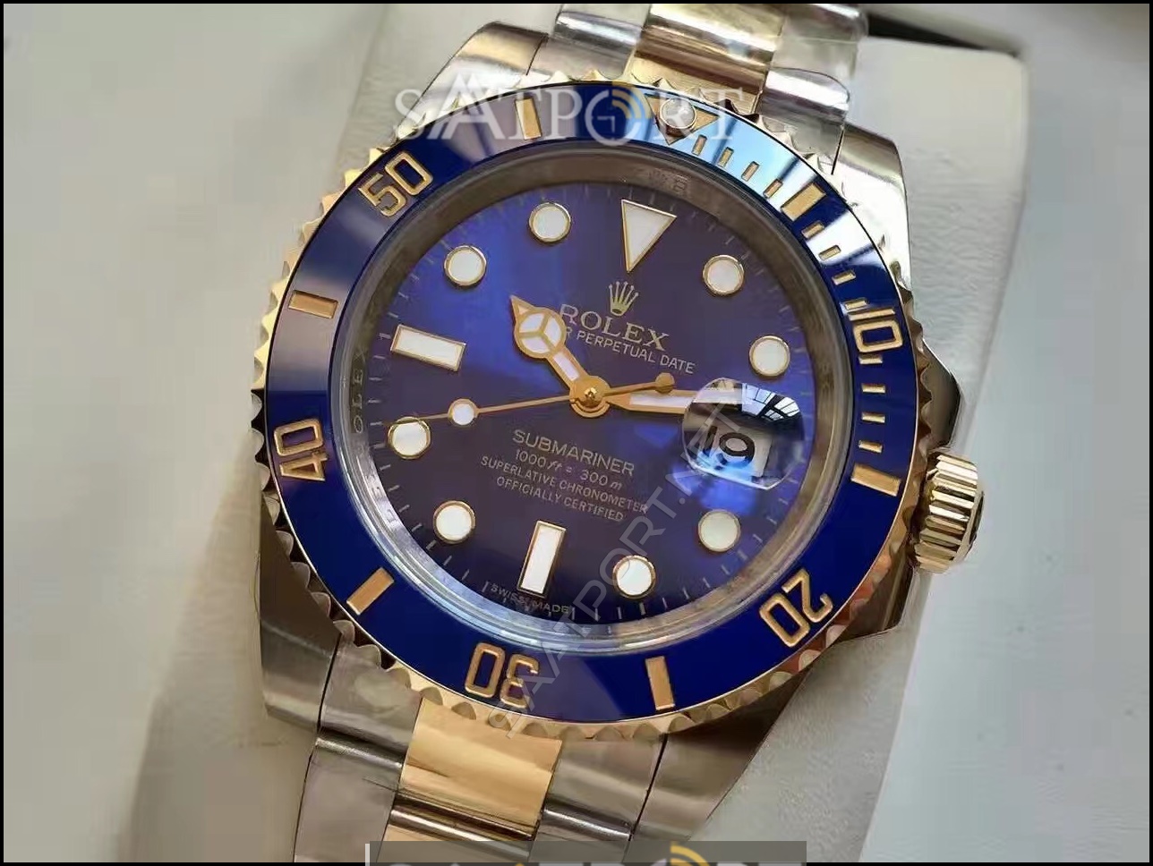 Rolex Submariner Date Two Tone 16613 Gerçek Altın 18K Kaplama