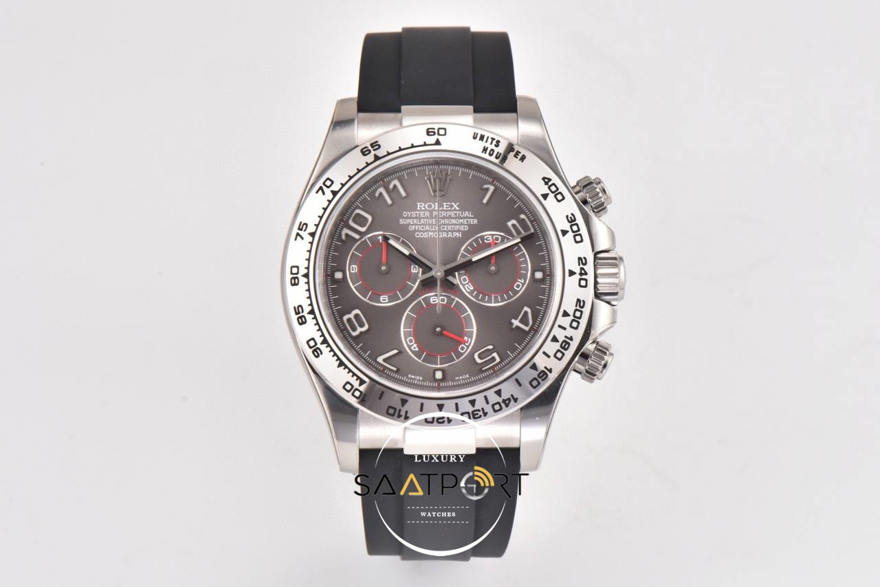 Rolex 116519 Daytona 4130 Clean Factory 40mm Rakamlı Gri Kadran Super Clone ETA