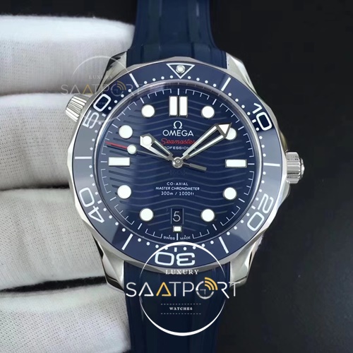 OMEGA SAAT 2018 Seamaster Diver 300M VSF Blue Ceramic Blue Dial Blue Rubber Strap A8800 V2