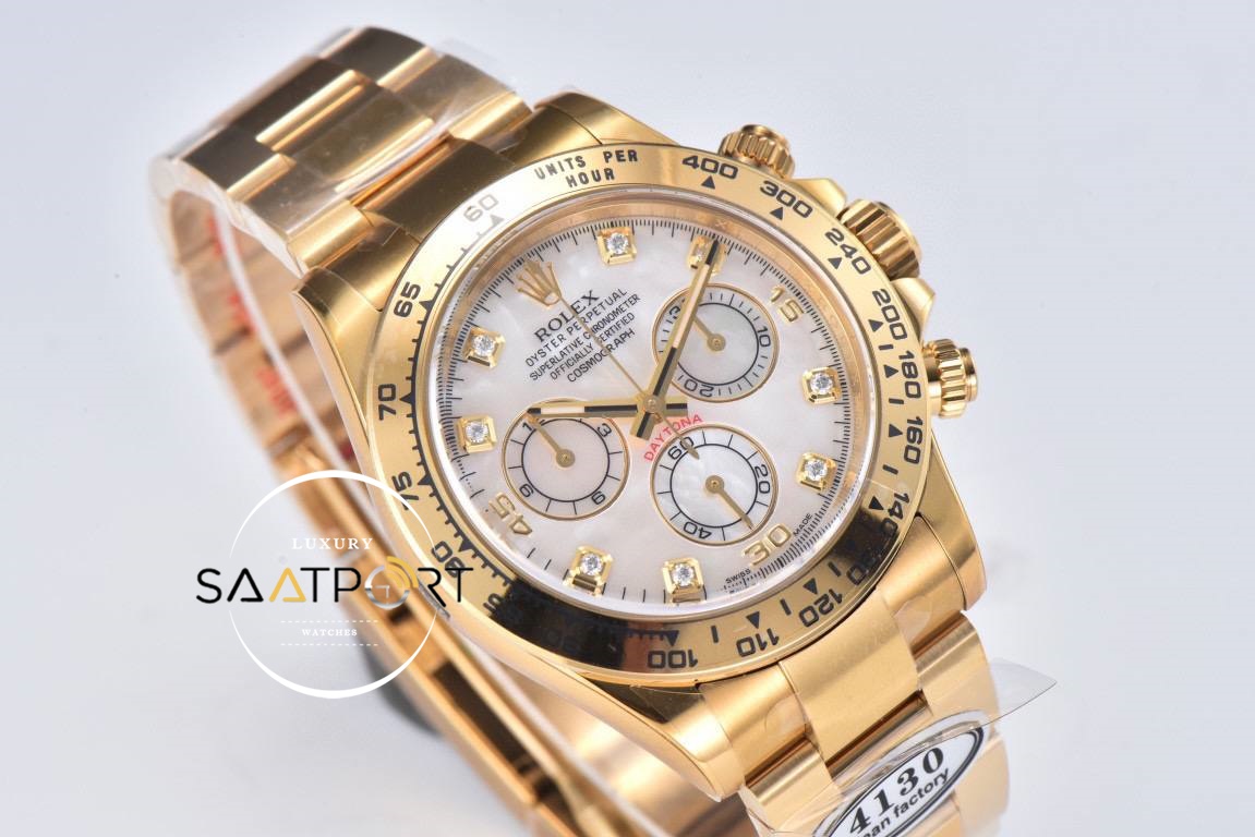 Rolex 116508 Daytona Clean Factory Taşlı Sedef Kadran 40 mm Super Clone ETA