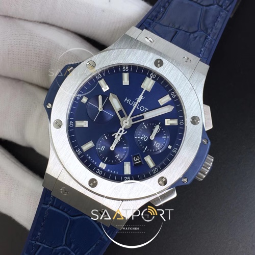 Hublot Big Bang 44mm SS V6F 11 Best Edition Blue Dial on Blue Gummy Strap HUB4104