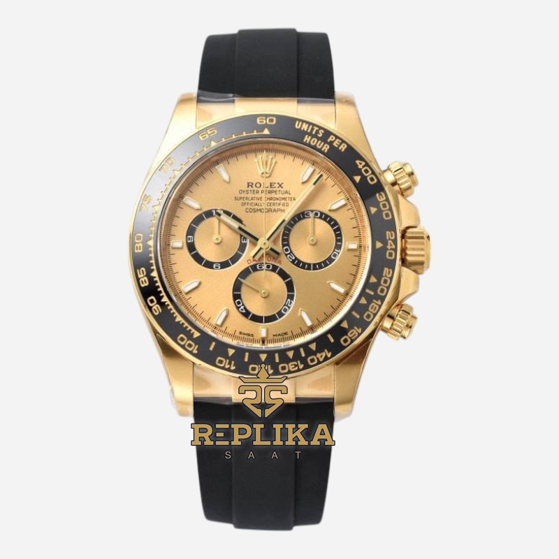 Rolex Daytona 126518LN Gold Dial 40mm Oysterflex Clean 4131 Super Clone ETA