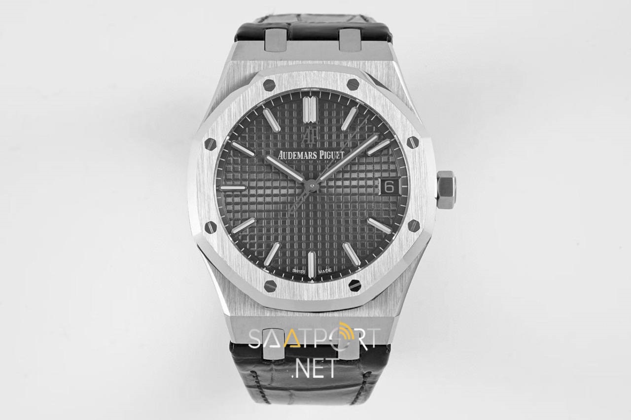 Audemas Piguet 15500 Gri Kadran Deri Kordon Super Clone Eta V3