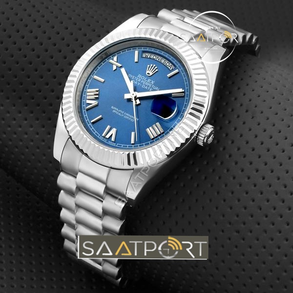 Rolex Day Date Blue Kadran Otomatik