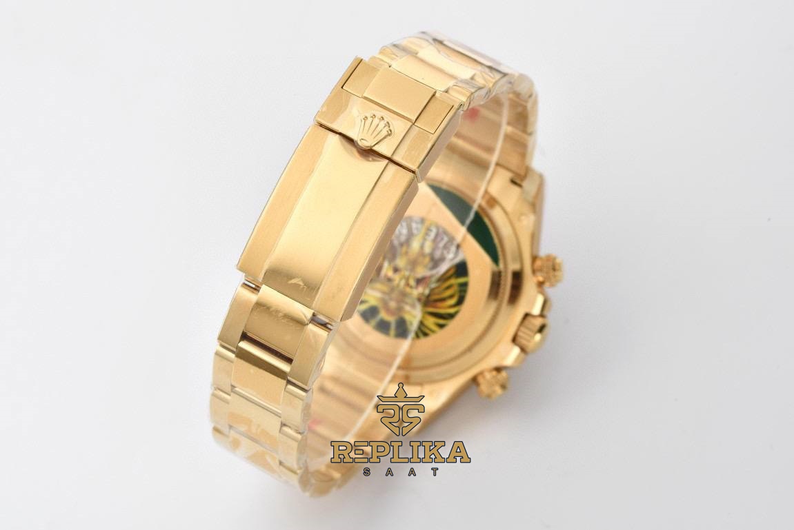 Rolex Daytona 126508 Gold 40mm Siyah Kadran Clean 4131 Super Clone  ETA