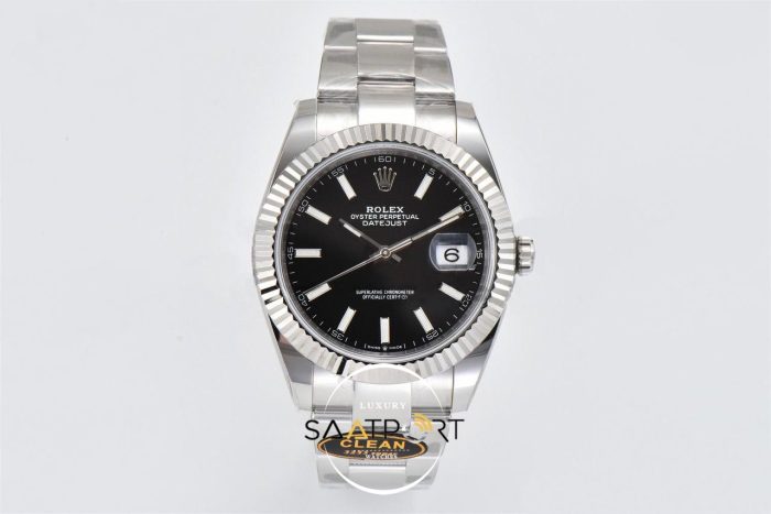 Rolex Clean Factory Datejust 41mm Siyah Kadran 904L Oyster 3235 Super Clone ETA