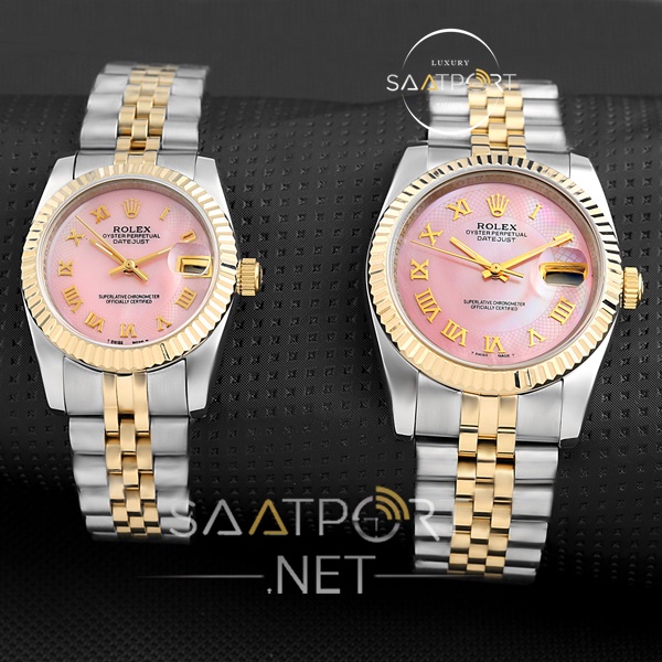 Replika Rolex Bayan Saati 31 mm ve 36 mm Pembe