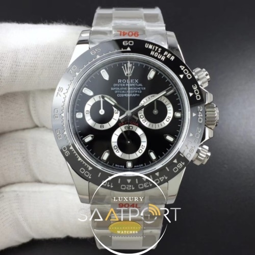 Rolex Daytona 116500 Noob Best Edition 904L Case and Bracelet Black Dial